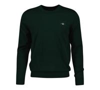 GANT Herren Pullover - CLASSIC COTTON C-NECK, Strickpullover, Rundhals, Baumwolle Grün (Tartan Green) 2XL