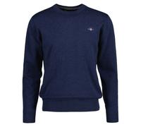 Gant Herren Classic Cotton C-Neck Pullover, Dark Jeansblue Melange, L