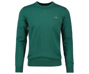 GANT Herren Pullover - CLASSIC COTTON C-NECK, Strickpullover, Rundhals, Baumwolle XL Grün