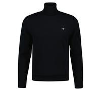 GANT Herren Pullover - CLASSIC COTTON ROLLERNECK, Strickpullover, Rollkragen, Baumwolle Schwarz / 2XL XXL Schwarz