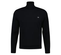 GANT Herren Pullover - CLASSIC COTTON ROLLERNECK, Strickpullover, Rollkragen, Baumwolle Schwarz 4XL