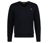 GANT Herren Pullover - CLASSIC COTTON V-NECK, Strickpullover, V-Ausschnitt, Baumwolle Blau / 2XL XXL Blau