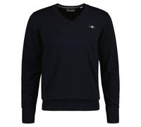 GANT Pullover Herren Classic Cotton V-Neck – Baumwolle, V-Ausschnitt – Evening Blue, Größe XL