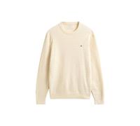GANT Herren Rundhalspullover mit Mini-Zopfmuster (L) CREAM