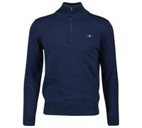 GANT Herren Pullover mit Zip-Kragen - CLASSIC COTTON HALF ZIP, Strickpullover, Baumwolle 5XL Blau