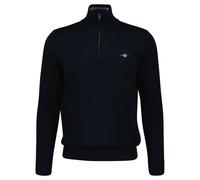GANT Herren Pullover mit Zip-Kragen - CLASSIC COTTON HALF ZIP, Strickpullover, Baumwolle Blau 3XL