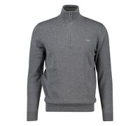 GANT Herren Pullover mit Zip-Kragen - CLASSIC COTTON HALF ZIP, Strickpullover, Baumwolle Grau Melange 4XL
