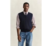 GANT Herren Pullunder mit V-Ausschnitt aus Baumwollmix (4XL) EVENING Blau