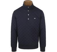 Gant Quilted Mocker Pullover Navy - Größe XL Dunkelblau XL