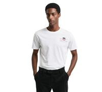GANT Herren T-Shirt REG Archive Shield mit Stickerei Rundhals Kurzarm Weiß