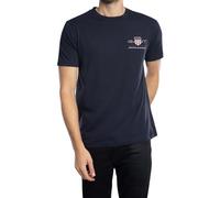 Gant Reg Archive Shield Emb Kurzarm-t-shirt M Evening Blue