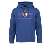 GANT Herren Hoodie - REGULAR ARCHIVE SHIELD HOODIE, Kapuzen-Sweatshirt, Logo Blau (Vintage Blue) 2XL