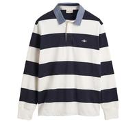 GANT Herren Reg Chambray Stripe Heavy Rugger T-Shirt, Eggshell, L EU