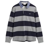 Gant Herren Poloshirt CHAMBRAY HEAVY RUGGER, grau, Gr. L