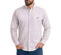 GANT Herrenhemd Regular Fit Poplin Micro Check Kariert Rot M