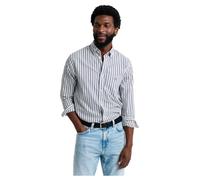 GANT Herren REG Classic POPLIN Stripe Shirt Hemd, White, XL