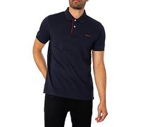 GANT Poloshirt REG CONTRAST PIQUE SS RUGGER – Herren, Regular-Fit, Piqué – Evening Blau 5XL