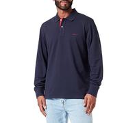 Poloshirt GANT "REG CONTRAST PIQUE LS POLO" Gr. M, blau (evening blue) Herren Shirts Langarm mit kontrastfarbenen Einsätzen (77104644-M)