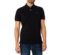 GANT Herren Poloshirt – Reg Contrast Pique Rugger – Schwarz – Größe L
