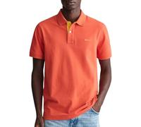 GANT Herren REG Contrast Pique SS Rugger, Burnt ORANGE, Small