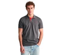 GANT Herren REG Contrast Pique SS Rugger Poloshirt MIT KONTRASTLOGO, Antracit Melange, S