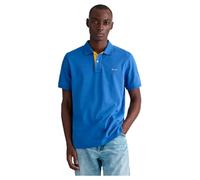Gant Herren REG Contrast Pique SS Rugger, Rich Blue, M