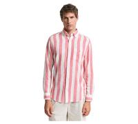 GANT Herren REG Cotton Linen Bold Stripe Shirt Hemd, Brick RED, XXL