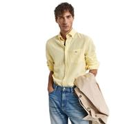 GANT Herren REG Cotton Linen Shirt Hemd, Banana Yellow, M