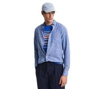 GANT Herren REG Cotton Linen Shirt Hemd, Rich Blue, 3XL