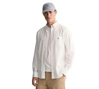 GANT Herren REG Cotton Linen Shirt Hemd, White, XL