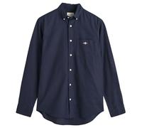 GANT - Regular Fit Baumwoll Leinen Hemd evening blue - Gr. - M