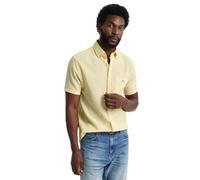 GANT Herren REG Cotton Linen SS Shirt Hemd, Banana Yellow, XXL