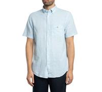 GANT Herren REG Cotton Linen SS Shirt Hemd, Fresh Blue, S