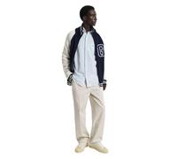 GANT Herren REG Cotton Linen Stripe Shirt Hemd, Fresh Blue, L