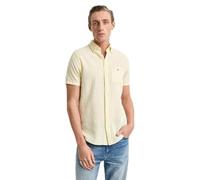 GANT Herren REG Cotton Linen Stripe SS Shirt Hemd, Banana Yellow, M