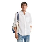 GANT Herren REG Linen Shirt Hemd, White, XL