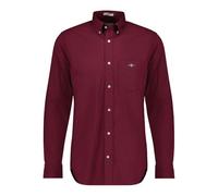 GANT Herren Reg Poplin Banker Shirt Hemd, Wine Red, M
