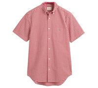 Gant Herren REG POPLIN Gingham SS Shirt Klassisches Hemd 3000121, Ruby Red,3XL