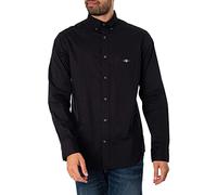 GANT Herren Reg Poplin Shirt Hemd, Schwarz, S EU