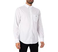 GANT Herren REG POPLIN Shirt Klassisches Hemd, White, S