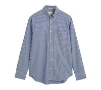 GANT Herrenhemd Poplin Stripe – Regular Fit, Langarm – College Blue, Größe L