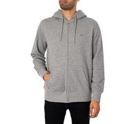Kapuzensweatjacke GANT "REG SHIELD FULL ZIP HOODIE" Gr. XXL, grau (grey melange) Herren Sweatjacken mit Logostickerei auf der Brust (37003543-XXL)