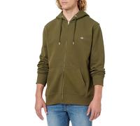 GANT Herren Sweatjacke - REGULAR SHIELD FULL ZIP HOODIE, Kapuze, Baumwoll-Mix Grün (Moss Green) 4XL