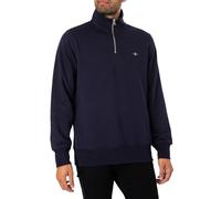 GANT Shield Regular Fit Sweatshirt Zip Evening Blue, Einfarbig