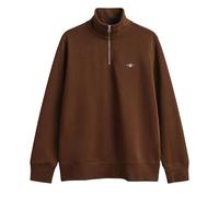 GANT Herren Shield Sweatshirt mit halblangem Reißverschluss (XXL) MAHOGANY Braun