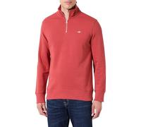 Sweatshirt GANT "REG SHIELD HALF ZIP SWEAT", Herren, Gr. M, modern rust, Sweatware, Obermaterial: 87% Baumwolle, 13% Polyester, regular fit hüftlang, hoch geschlossener Ausschnitt, elastischer Bund, S