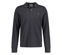 GANT Herren REG Shield LS Pique Rugger Polohemd, Antracit Melange, L