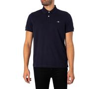 GANT T-Shirt mit Label-Print, Rundhalsausschnitt, Marine, Größe L