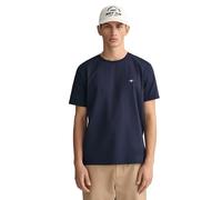 GANT T-Shirt Reg Shield, Regular Fit, Kurzarm, 100% Baumwolle, Evening Blue, M