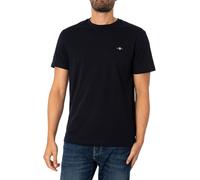 T-Shirt GANT "REG SHIELD SS T-SHIRT", Damen, Gr. 3XL, schwarz, Jersey, Obermaterial: 100% Baumwolle, unifarben, regular fit hüftlang, Rundhals, abgesteppte Kante, Shirts T-Shirt, mit Logostickerei auf